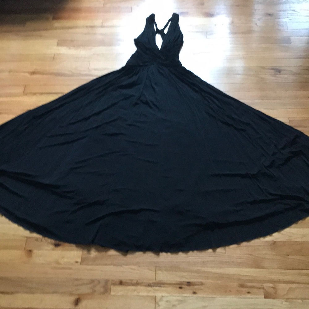 BcBgMaxAzria Vintage Y2K Crisscross cutout Evening Formal super flare coastal S
